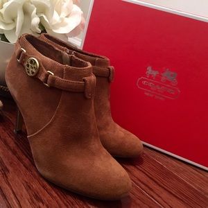 Coach "Salene" Suede Cinnamon (Cognac) Ankle Boot